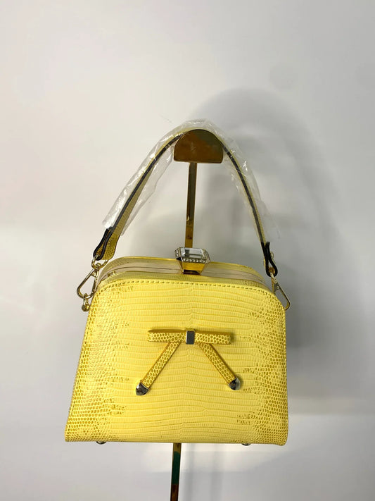 Yellow Bow Banquet Bag